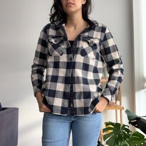 Roots Flannel Plaid Button Up Shirt